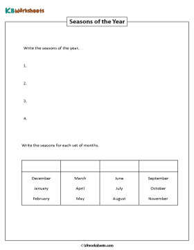 Writing Seasons of the Year