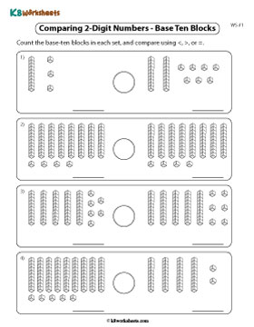 Comparing 2-digit Numbers | Base Ten Blocks 1