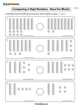 Comparing 2-digit Numbers | Base Ten Blocks 2