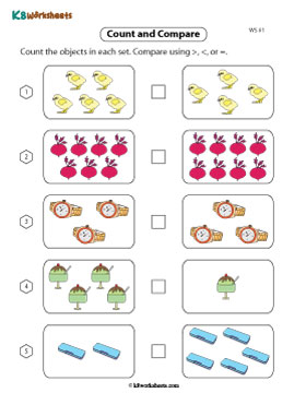 Counting and Comparing Numbers Using the Symbols 1