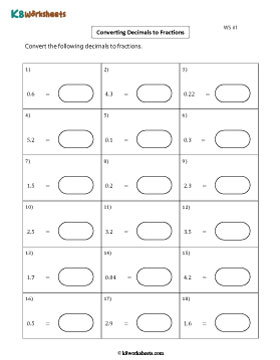 Converting Decimals to Fractions | Easy 1