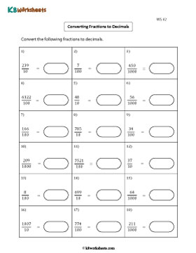 Converting Fractions to Decimals | Level 1 2