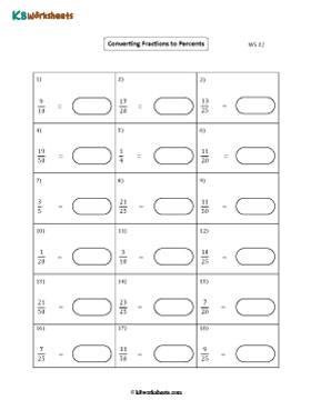 Converting Fractions to Percents 2