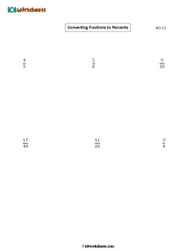 Converting Fractions to Percents 3