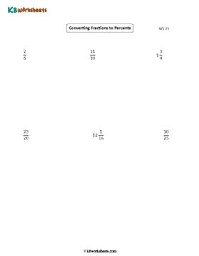 Converting Fractions to Percents 5