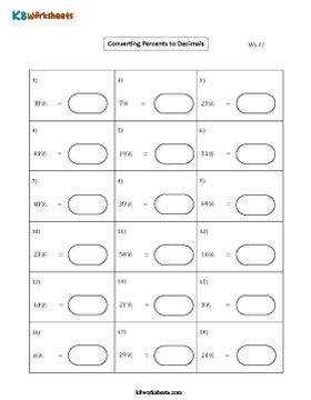 Converting Percents to Decimals 2