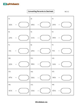 Converting Percents to Decimals 3