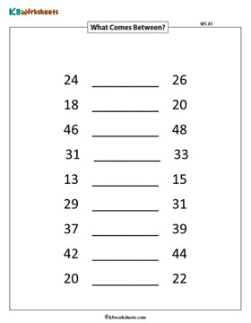 Filling in What Comes Between | Up to 100 - 1