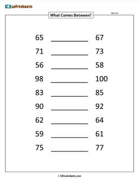 Filling in What Comes Between | Up to 100 - 2