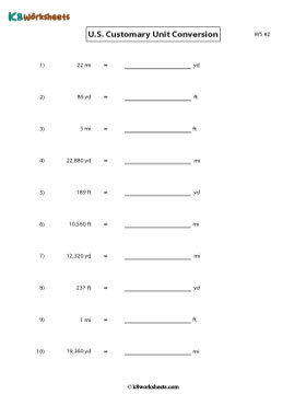 Converting between Feet, Yards, and Miles 2