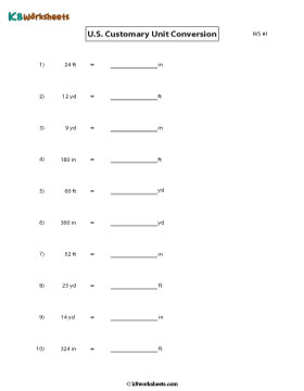 Converting between Inches, Feet, and Yards 1