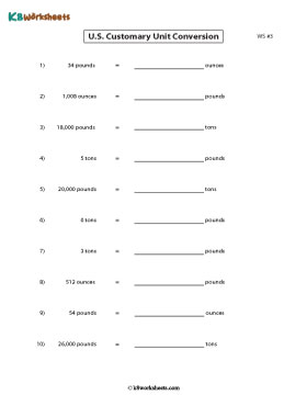 Converting between Ounces, Pounds, and Tons 3