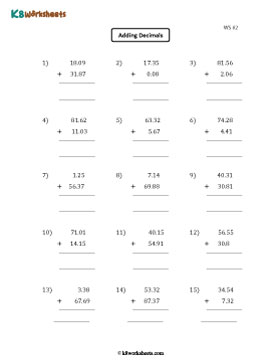 Adding Hundredths | Up to Double Digit Whole Part 2