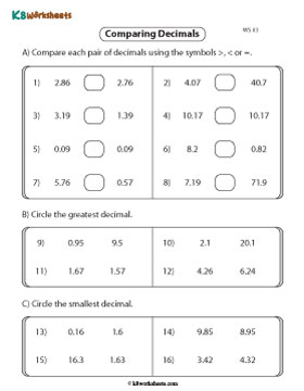 Identifying Greatest or Smallest Decimal 3