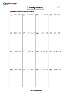 Divide Tenths and Round to 2 Decimal Places 1