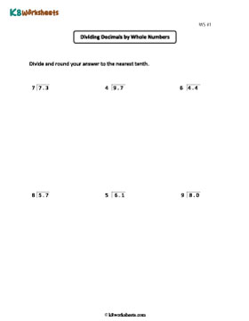 Dividing Tenths by Whole Numbers - Rounding 1