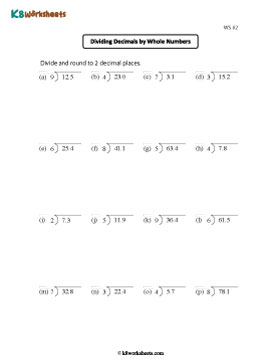 Dividing Tenths by Whole Numbers - Rounding 2