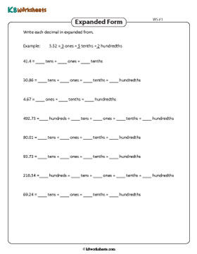 Writing in Expanded Form | Up to 2 Decimal Places 1