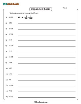 Writing in Expanded Form | Up to 2 Decimal Places 3