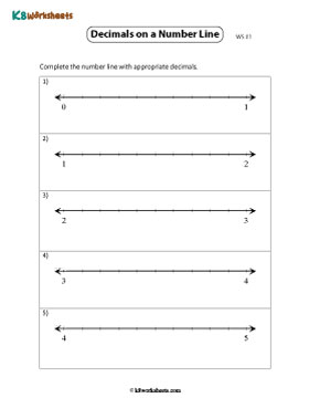 Completing the Number Line | Tenths 1