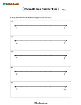 Completing the Number Line | Tenths 2