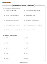 Decimal Number Names