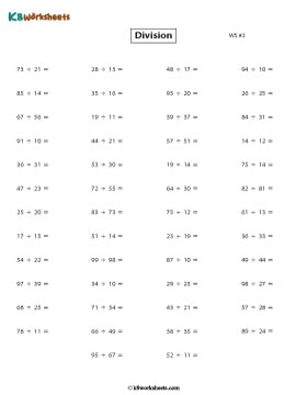 Dividing 2-digit by 2-digit | With Remainder 3