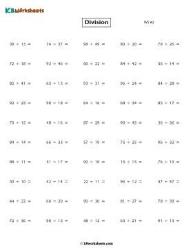 Dividing 2-digit by 2-digit | Without Remainder 2