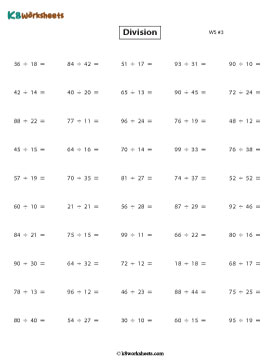 Dividing 2-digit by 2-digit | Without Remainder 3