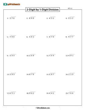 Dividing 2-digit by 1-digit Numbers | With Remainders 2