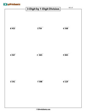 Dividing 3-digit by 1-digit Numbers | With Remainders 1