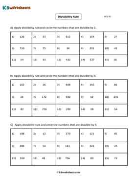 Divisibility Tests for 3, 6, and 9 - 1