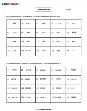 Divisibility Tests for 4 and 8 - 1