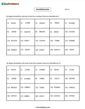 Divisibility Tests for 7 and 11 - 2