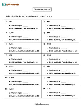 Divisibility Rule Check for 10 | 3 or 4-digit