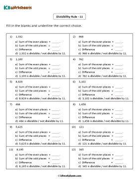 Divisibility Rule Check for 11 | 3 or 4-digit