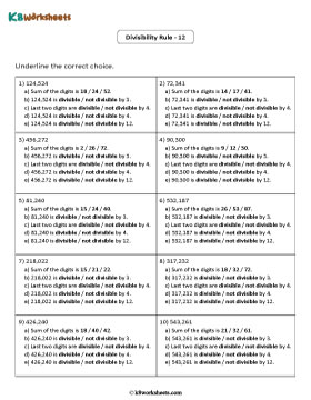 Divisibility Rule Check for 12 | 3 or 4-digit