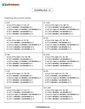 Divisibility Rule Check for 12 | 5 or 6-digit