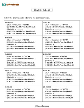 Divisibility Rule Check for 15 | 5 or 6-digit