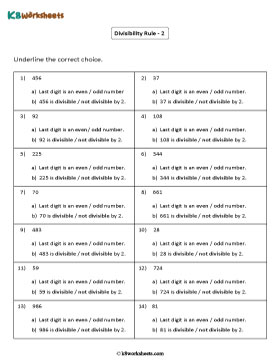 Recognizing Numbers Divisible by 2 | Up to 3 Digits