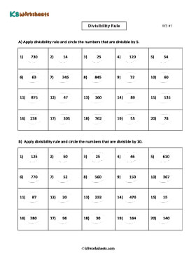 Divisibility Rule Check | Divisors - 5 and 10 - 1