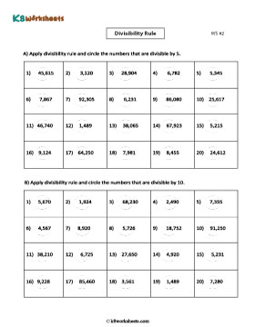 Divisibility Rule Check | Divisors - 5 and 10 - 2