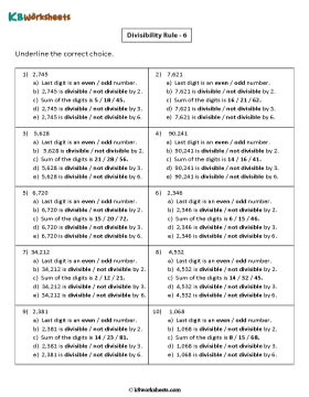 Divisibility Rule Check for 6 | 4 or 5-digit