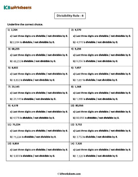 Divisibility Rule Check for 8 | 4 or 5-digit