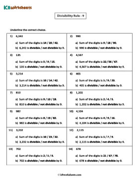 Divisibility Rule Check for 9 | 3 or 4-digit