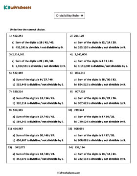 Divisibility Rule Check for 9 | 6 or 7-digit