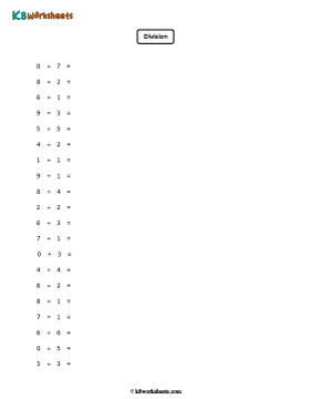 Single-Digit Division | Without Remainder