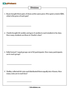 Division Word Problems | 2-digit by 1-digit