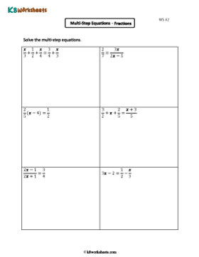 Multi-Step Equations with Fractions 2