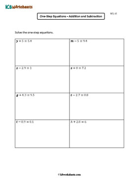 One-Step Equations with Decimals | Addition and Subtraction